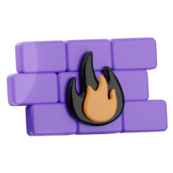 Firewall 3d illustration. network security icon. png