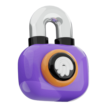 Fingerprint security 3d illustration. data protection icon. png