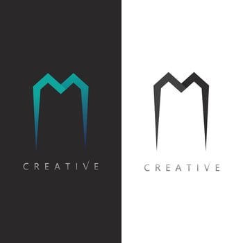 Professional Letter M Icon in Minimalist Concept for Company Branding vector