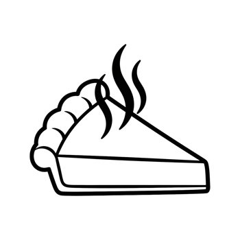 Simple outline slice of pie illustration png