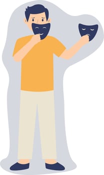 Illustration of Frustrated Man. vector