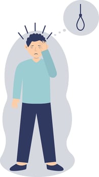 Illustration of Frustrated Man. Cartoon Character. vector