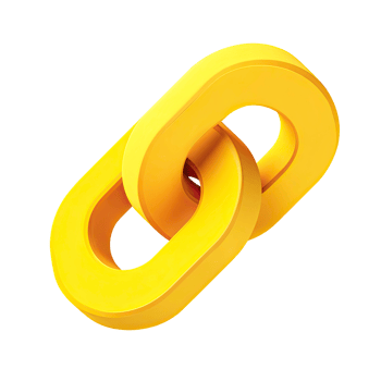 Golden Chain Link Illustration on Transparent Background two interconnected golden png