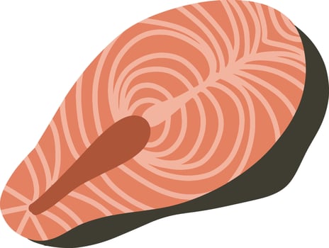 Salmon meat illustration vector