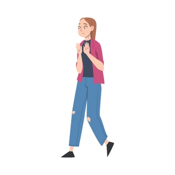 Young Female Showing Rejection and Refusal Gesture with Her Hands Illustration vector
