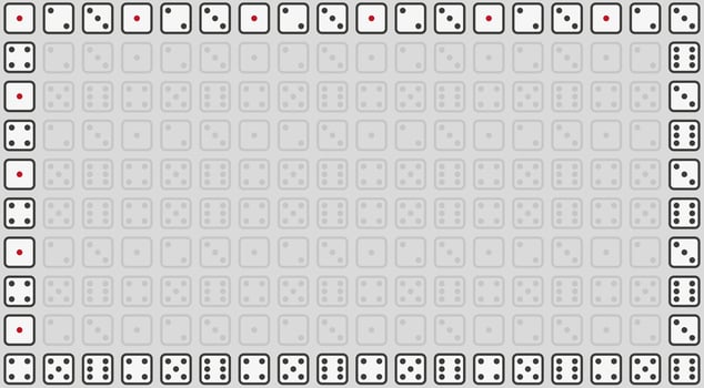 a grey and white background with a domino board vector