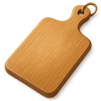 Elegant Wooden Cutting Board Simple Kitchen Tool Natural Wood Surface png