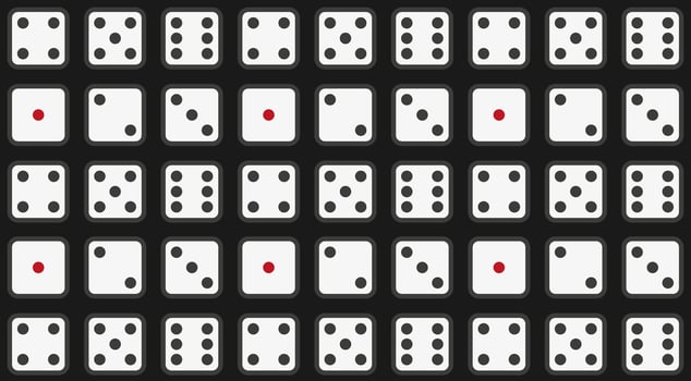 a black background with a dices board vector