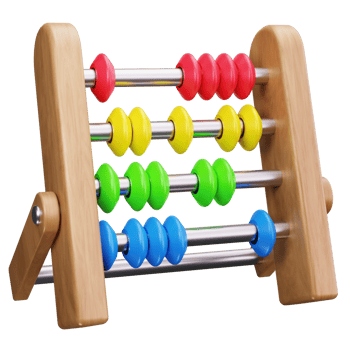 3D Icon Wooden Math Abacus png