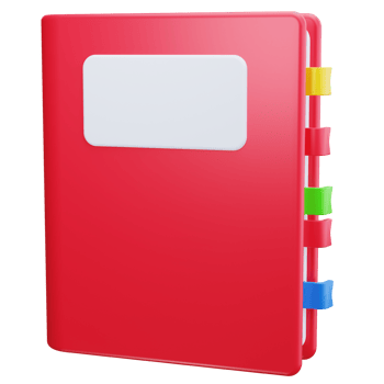 3D Icon Red Thick Notebook png
