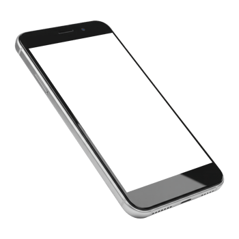A Realistic 3D Mobile Phone with a Blank Screen. Cut Out, Clipping Path Isolated on Transparent Background. png