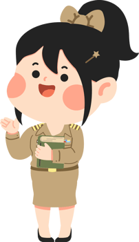 A cartoon woman in uniform holding a book png