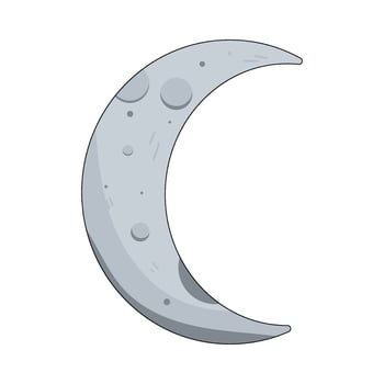 The Crescent Moon illustration vector