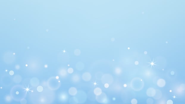 Blue winter bokeh lights and holiday sparkles background design vector