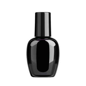 Elegant black cosmetic bottle on a transparent background for beauty and skincare product design png