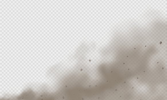 Desert Wind Swirl with Dust Cloud and Particles vector