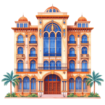 Grand Ornate Palace Watercolor Illustration png
