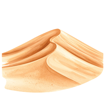 Watercolor Beige Sand Dune Illustration png