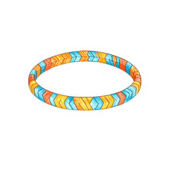 Colorful Geometric Arrow Bracelet Design png