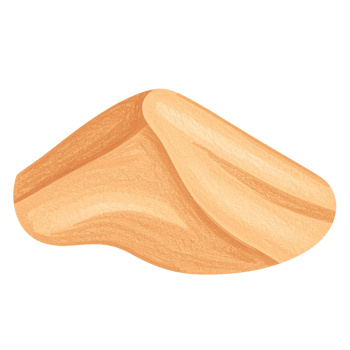 Beige Sand Dune Illustration on Transparent Background png