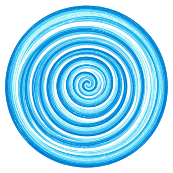 Abstract Blue and White Spiral Circle Design png