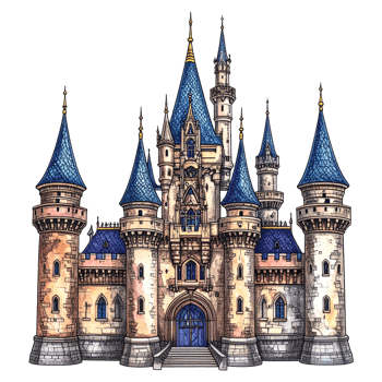 Fairytale Castle Illustration Watercolor Drawing png