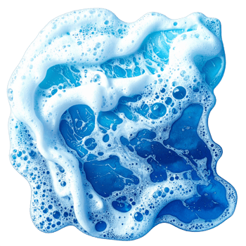 Abstract Blue and White Foam Texture with Bubbles png