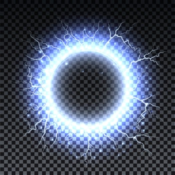 Lightning strikes and sparks, electrical energy. Lightning flash spark. vector