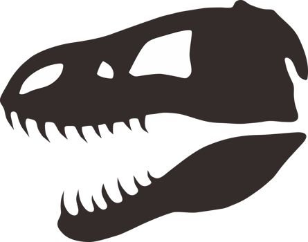 dinosaur skull logo element design png