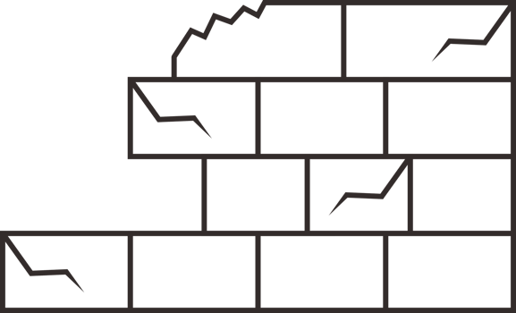 destroyed wall logo element design png