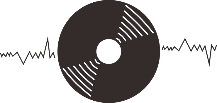 vinyl record logo element design png