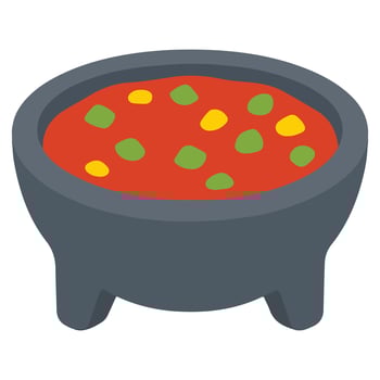 Molcajete Salsa food , Mexican Food clipart, Mexican Molcajete Salsa illustration, food isolated vector