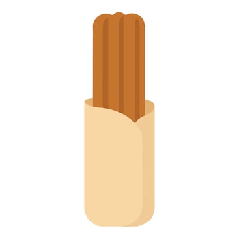 Churro food , Mexican Food clipart, Mexican Churro illustration, sweet food isolated vector