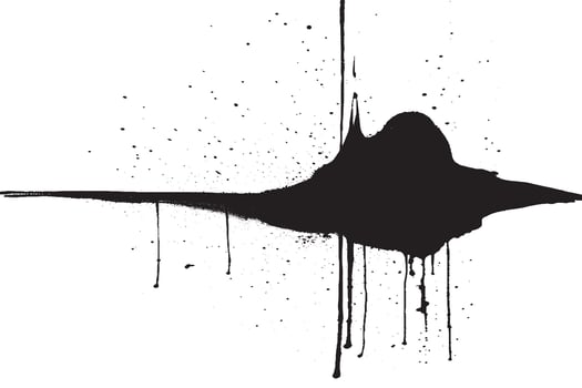 High-resolution black ink splatter with drips and grunge texture. Perfect for edgy designs, posters, tattoos, and abstract art backgrounds. Free for personal and commercial creative use. vector