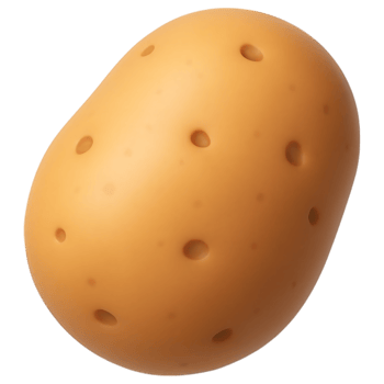 potato 3d icon on transparent background png