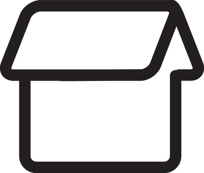 Minimalist House with Roof Accent vector