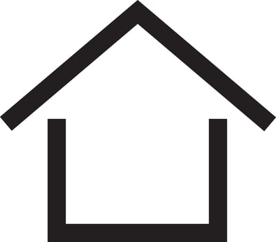Minimal Roofed Home Illustration vector