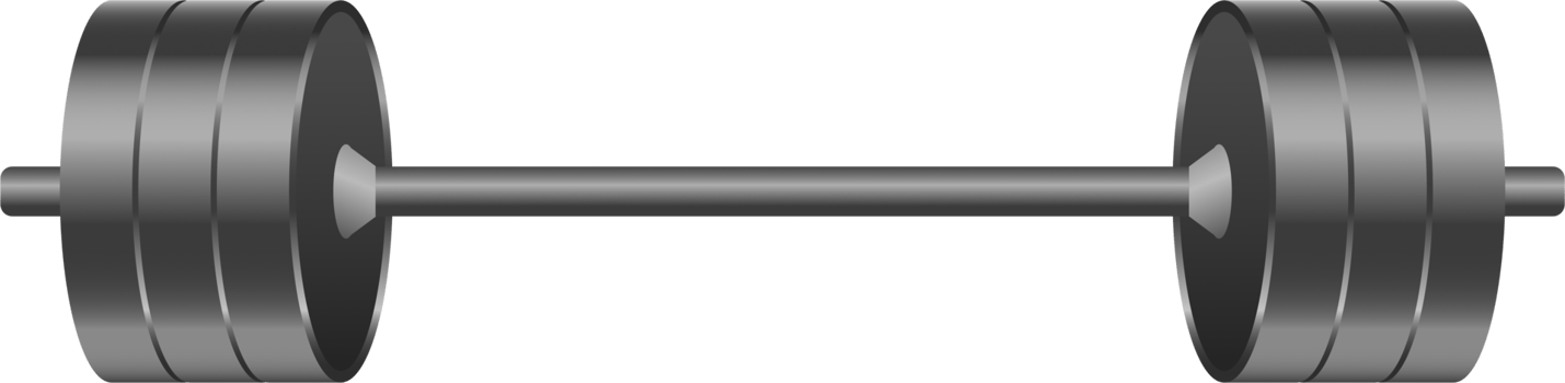 Illustration of a heavy metal barbell png