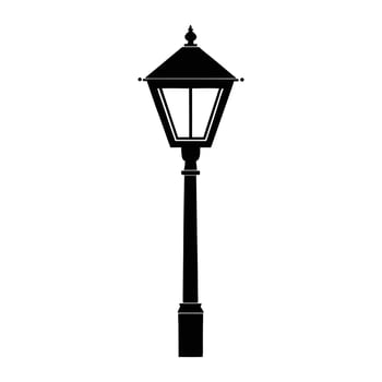 a black and white illustration of a street lamp. vector