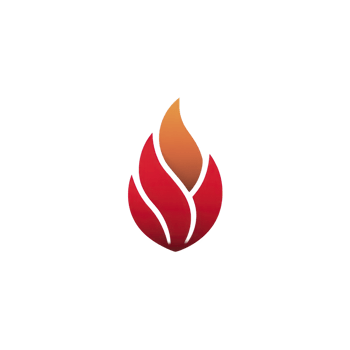 This features stylized flame icon with gradient of red and orange colors, symbolizing warmth and energy. design is simple and modern, often used branding or logos.flame icon with red and orange png