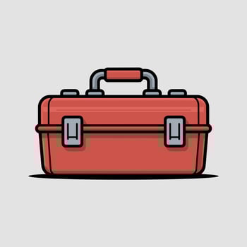 Heavy Duty Toolbox for Workshop Use vector