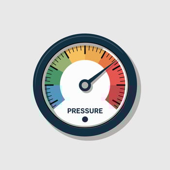 Minimalist Design of a Mechanical Pressure Meter vector