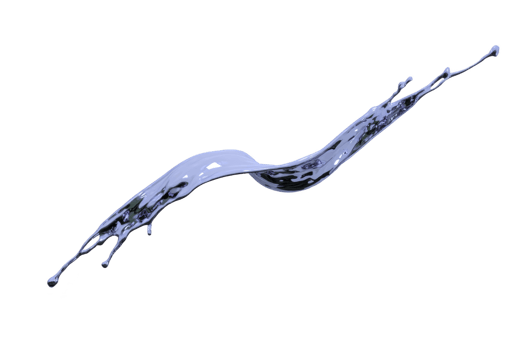 Dynamic splash of blue liquid captured mid air, showcasing fluid motion and energy. splash forms elegant arc with droplets extending outward, creating sense of movement and vitality png