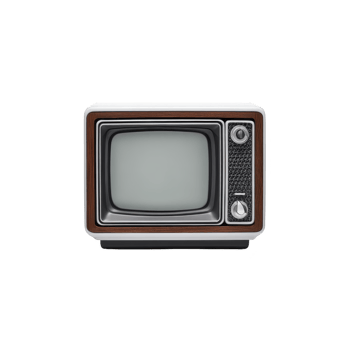 Vintage television with wood paneling and dials, evoking nostalgia and retro style. classic design features small screen and manual controls, reminiscent of mid 20th century technology png
