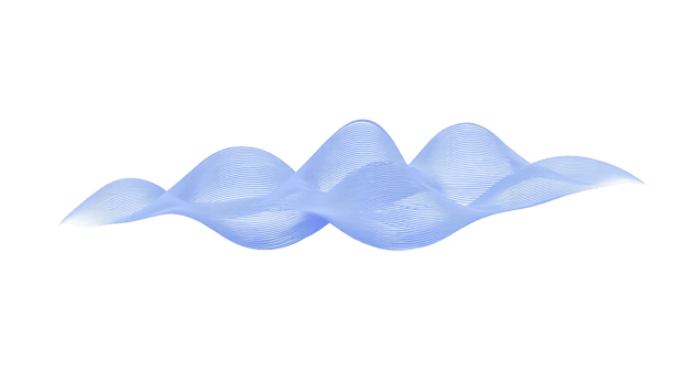 Smooth, abstract blue wave pattern creates sense of calm and fluidity, with its gentle curves and translucent lines. design evokes feeling of tranquility and modern elegance png