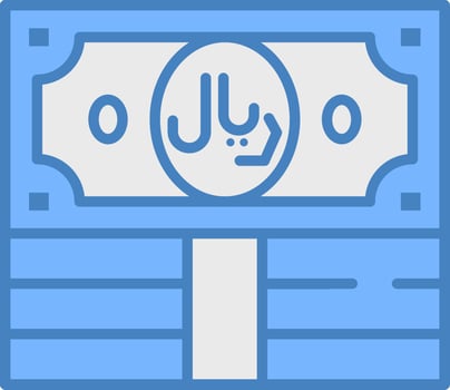 Riyal Crystal Clear Object vector