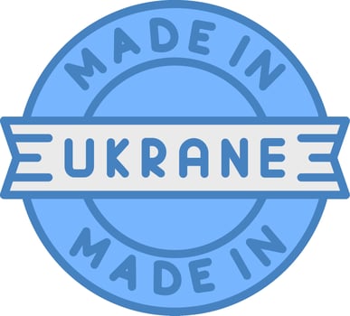 Made In Ukraine Clean Shape Mark vector