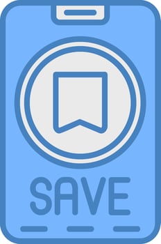 Save High-Tech UX Unit vector