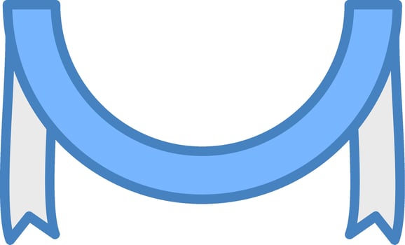 Circle Ribbon Hybrid UI Feature vector