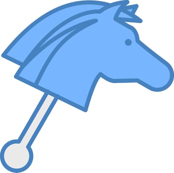 Hobby Horse Sleek Visual Element vector